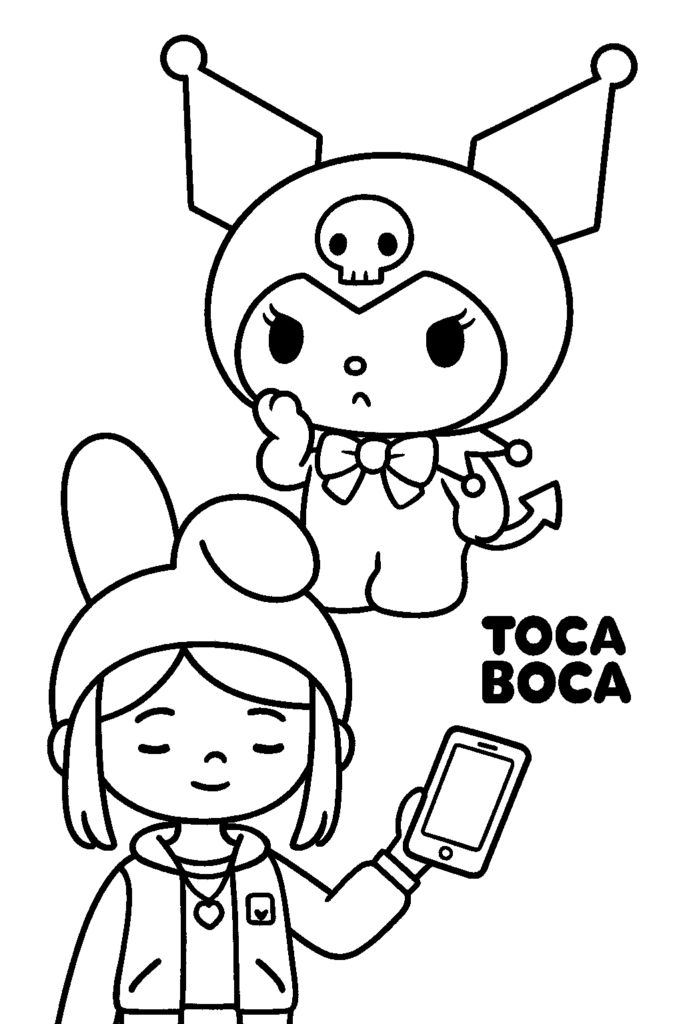 Toca Boca Kuromi BW