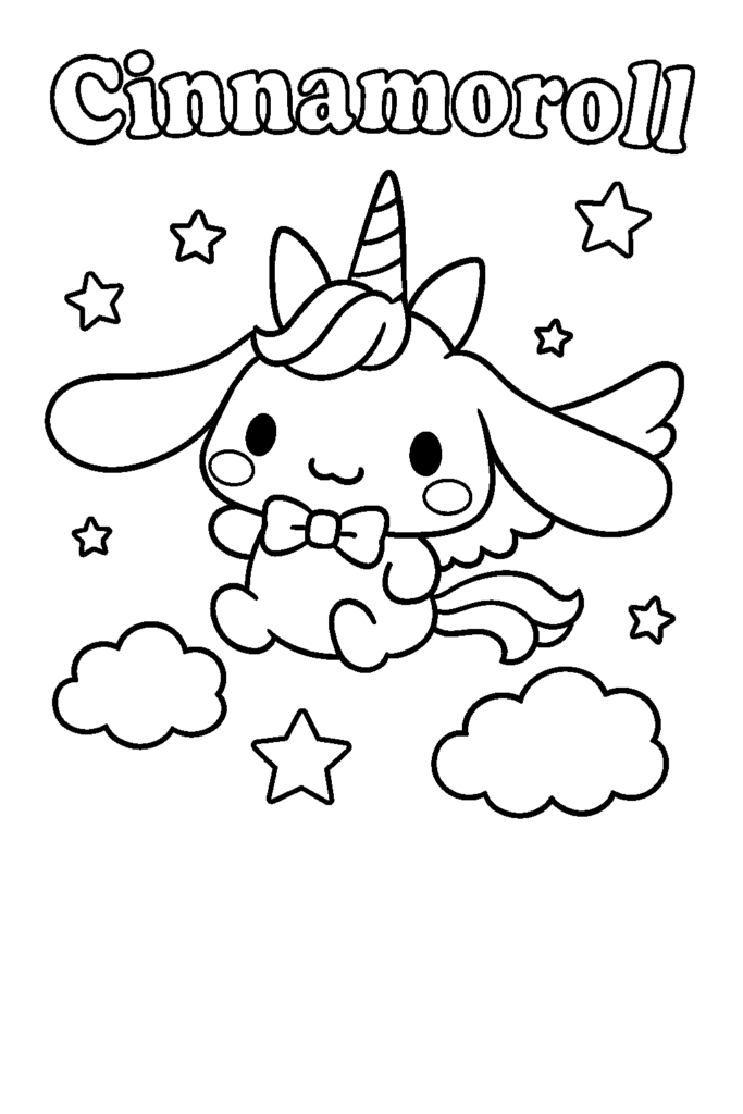 Unicorn Cinnamoroll BW