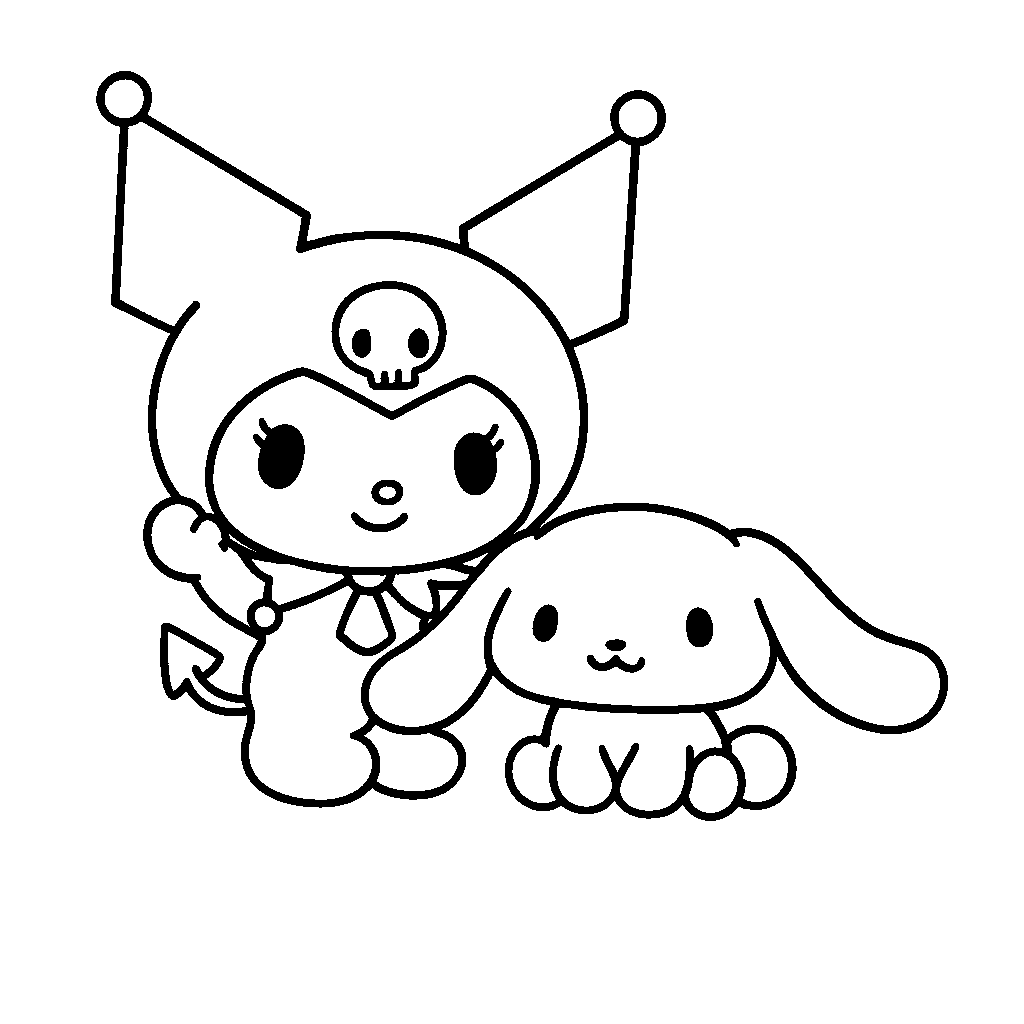 kuromi cinnamaroll BW