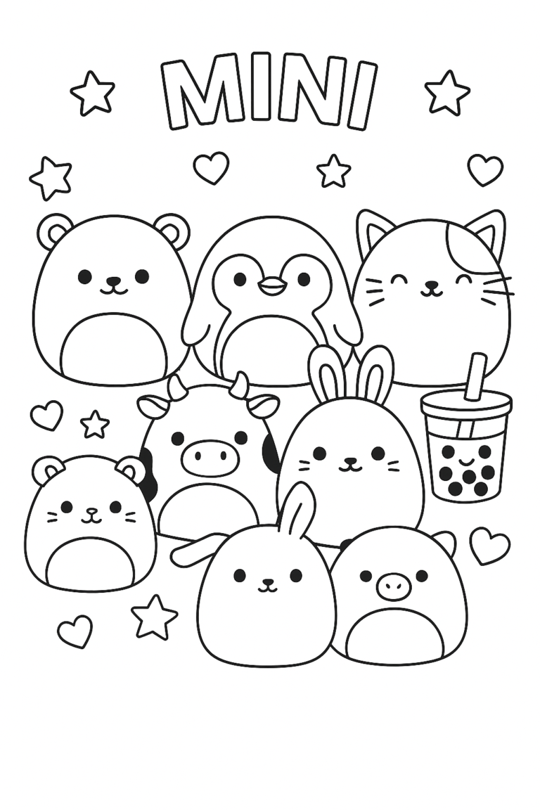 39 Awesome Squishmallow Coloring Pages - TheToyZone