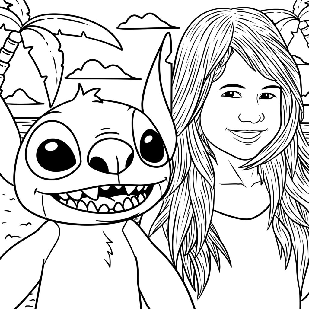 Lilo and stitch Movie Coloring Page