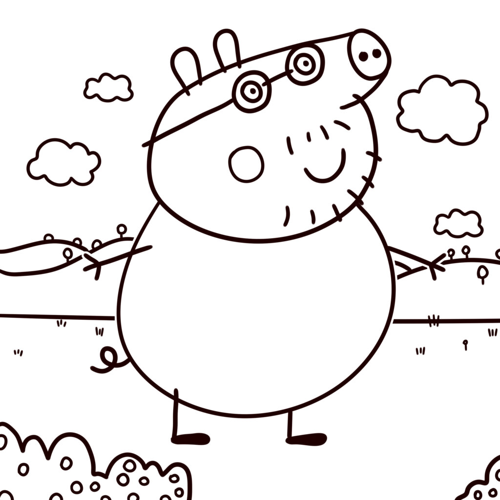Peppa Pig Daddy coloring page