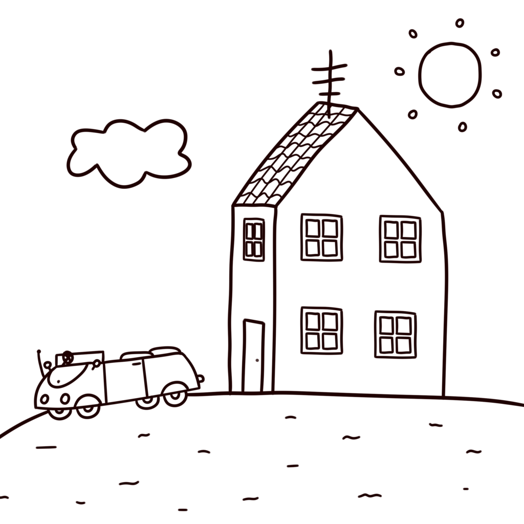 Peppa Pig House coloring page