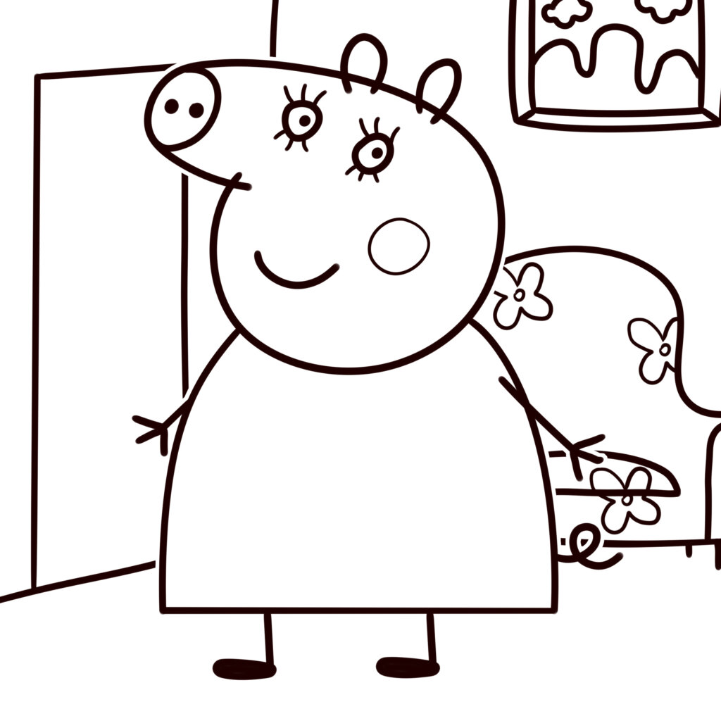 Peppa Pig Mom Coloring Page