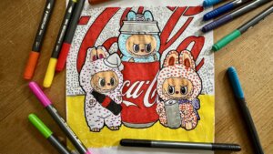 Labubu Coloring Pages Colored in Feature Image